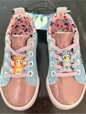 Skechers Pink & Light Blue Kids Character Lace-Up Sneakers